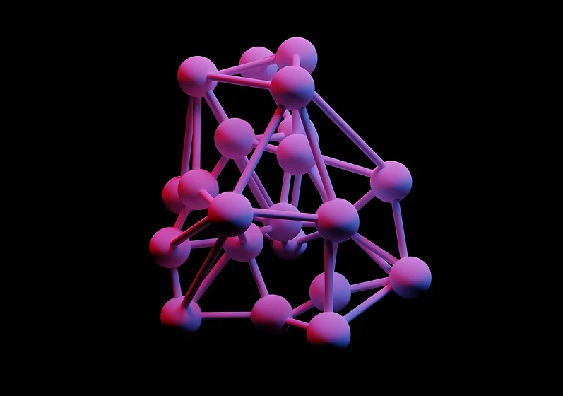 3D representation of a neural network model symbolizing the inner workings of large language models