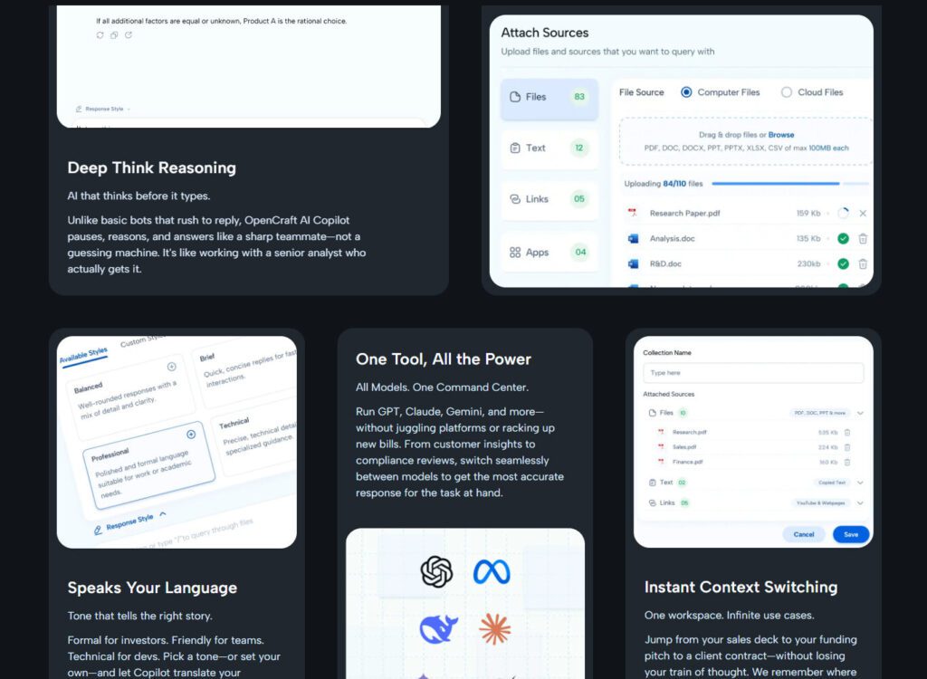 OpenCraft AI Key Features