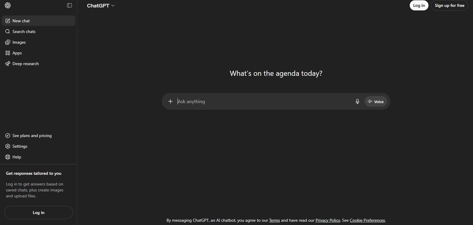 ChatGpt HomePage