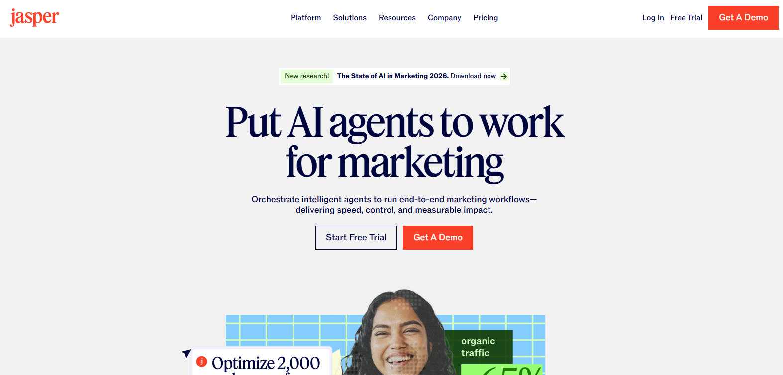 jasper ai homepage