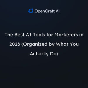 The Best AI Tools for Marketers in 2026 (Organized by What You Actually Do)