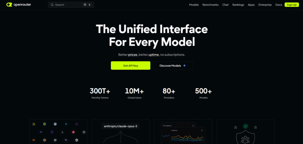 openrouter home page