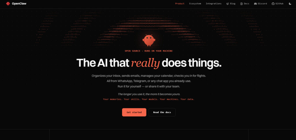open claw homepage